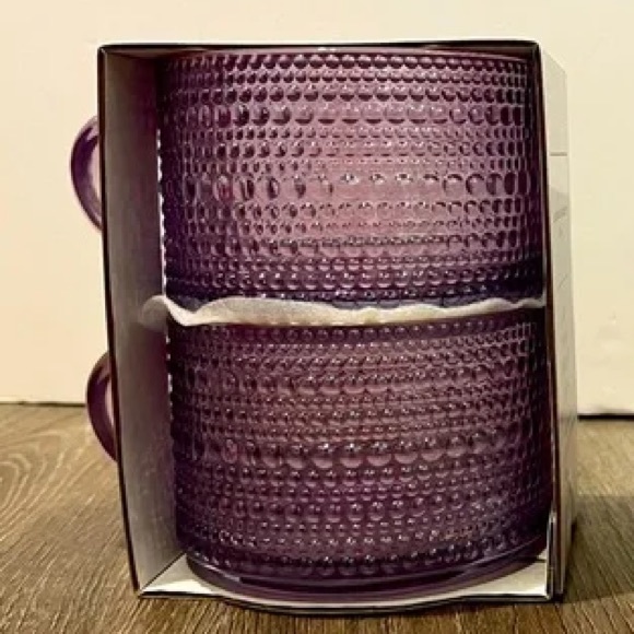Cupcakes and Cashmere Set of 2 Purple Embossed 15 oz Glass Mug Set TikTok - Picture 4 of 4